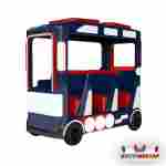 Детский поезд безресльсовый «Синий жужжик», 3 вагона, 19 мест, для ТРЦ