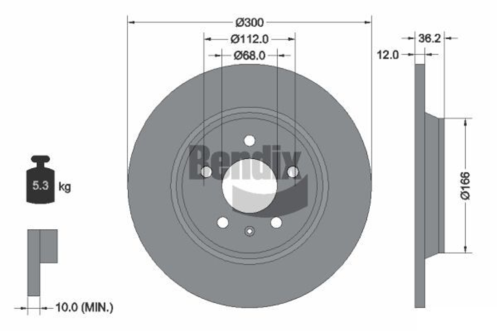BENDIX Braking - BDS1062-BEN - Brake Disc