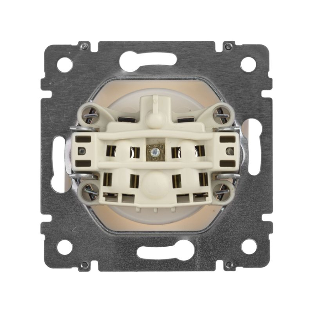 Розетка 1-м СП Valena 16А IP21 без заземл. на винтах механизм бел. IEK 774416