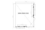 Душевой уголок Slim-N VSS-4SN8010CLB, 1000*800, черный, стекло прозрачное