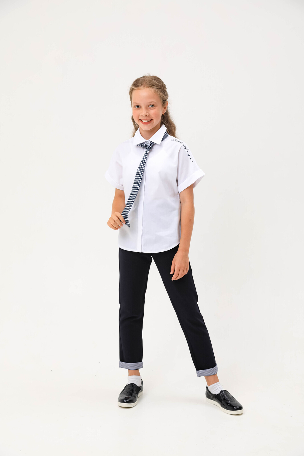 Блуза короткий рукав для девочки DELORAS C63249S