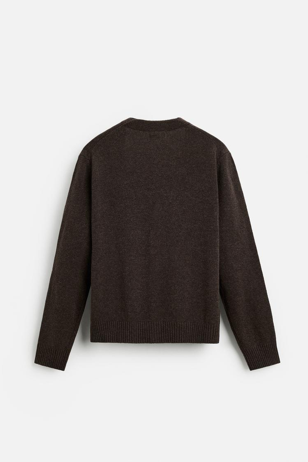 ZARA ШЕРСТЯНОЙ КАРДИГАН, КОРИЧНЕВЫЙ