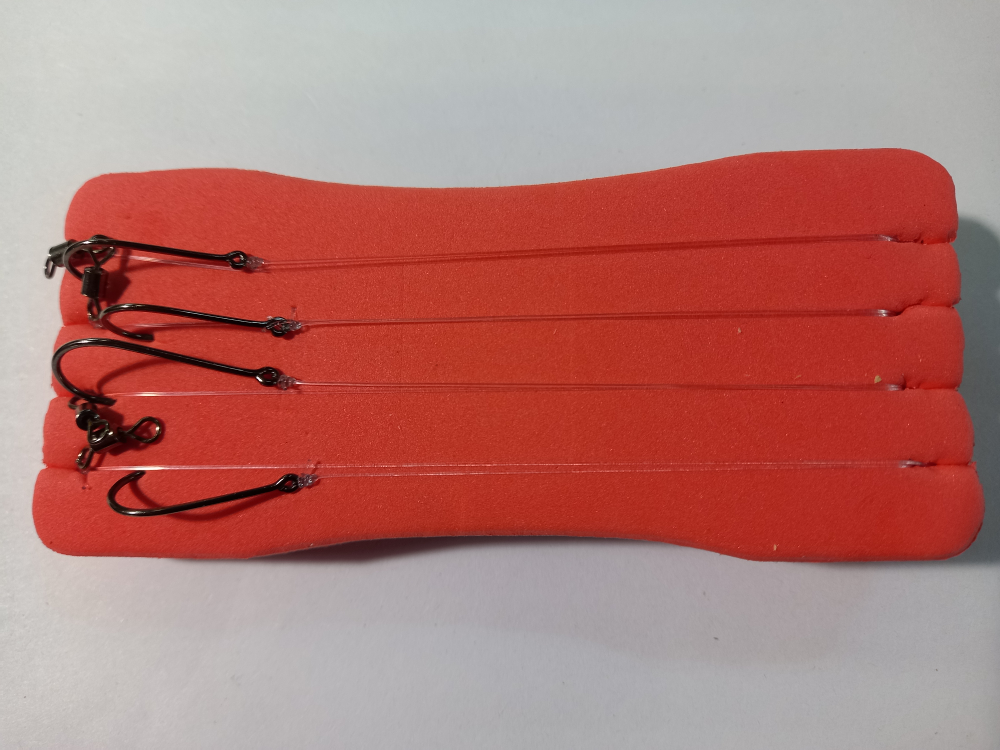 Поводок оснащёный, на мотовиле, для ловли горбуши на наживку. 5 шт.