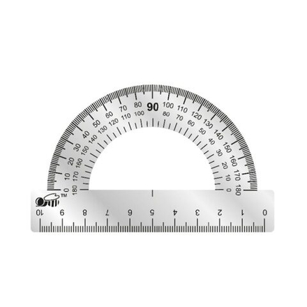 Транспортир 180гр. 10см металлический