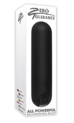 Черная перезаряжаемая вибропуля All Powerful (Цвет: черный)