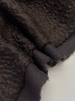 Трикотаж мохер с шерстью и хлопком Laurent Garigue темно-шоколадный