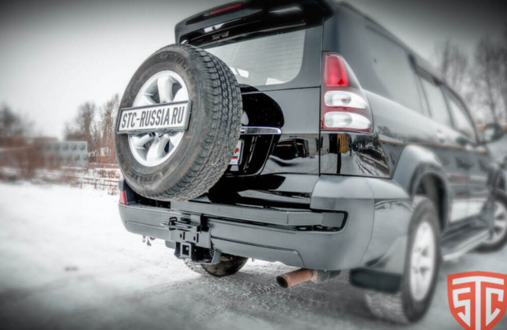 Калитка в штатный бампер Toyota Land Cruiser Prado 120