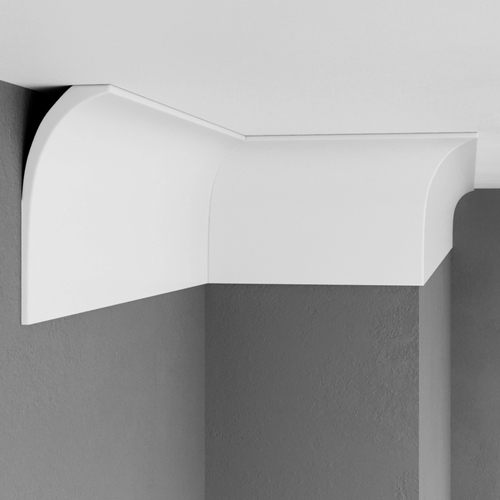 Плинтус потолочный ударопрочный гладкий Decomaster D313 155х61х2000мм