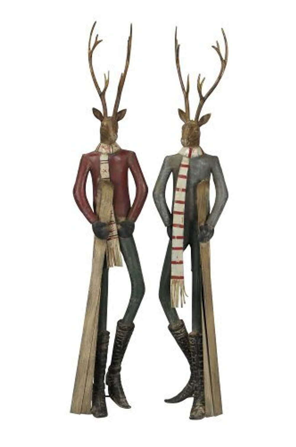 Декор "Олень с лыжами" в ассортименте 20x18xH85см / 19x18xH89см