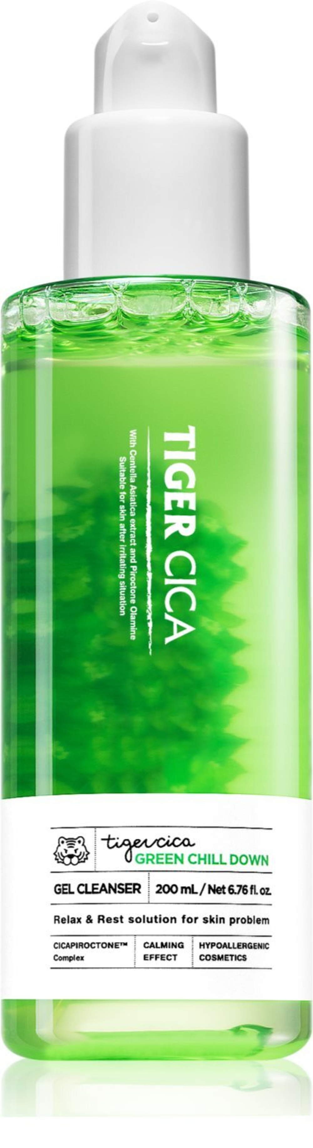 It´s Skin Tiger Cica Green Chill Down - успокаивающий очищающий гель для жирной и проблемной кожи /   200  ml  / GTIN 8809663572785
