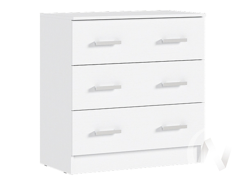 Комод с 3-мя ящиками Спальня Бася (белый)