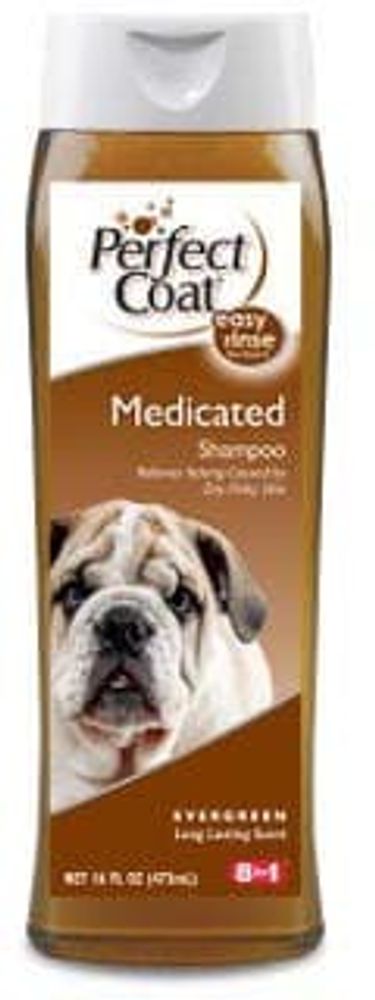 8in1 шампунь для собак PC Medicated дегтярный от перхоти и зуда с ароматом хвои 473 мл 8in1 шампунь для собак PC Medicated дегтярный от перхоти и зуда с ароматом хвои 473 мл