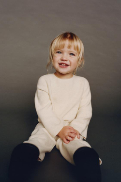 ZARA БРЮКИ ИЗ РЕЛЬЕФНОГО ТРИКОТАЖА, СВЕТЛО-БЕЖЕВЫЙ