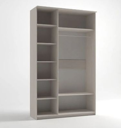 Шкаф 3-х створчатый Дуэт Люкс с зеркалом Бодега белая