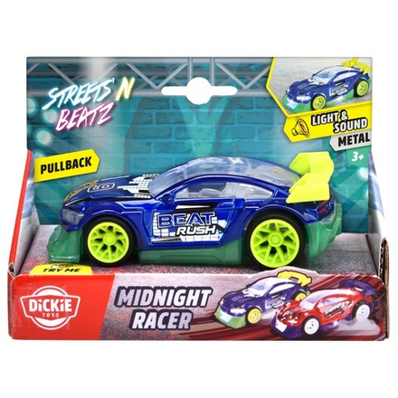 Dickie Streets’n Beatz - Музыкальный гоночный автомобиль Midnight Racer Blue / артикул   3762005 B  / GTIN 4006333084713