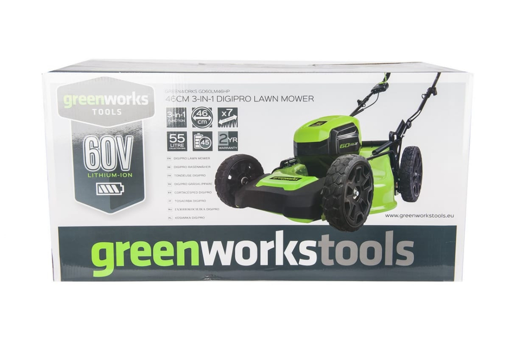 Аккумуляторная газонокосилка Greenworks GD60LM46HPK4 60V