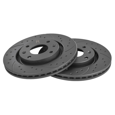 Диск тормозной передний перфорированный PRO-Line с покрытием (компл.2 шт) CITROEN Berl/C2/C3/C4/C5/XSARA/PEUG 206/307/1007 GANZ GIJ10043S