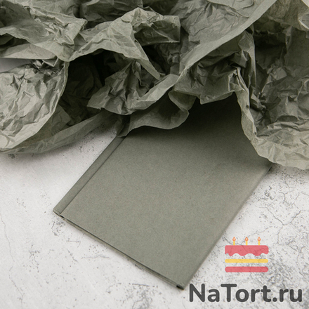 Бумага упаковочная тишью, Серая 50х66 см (10 листов)