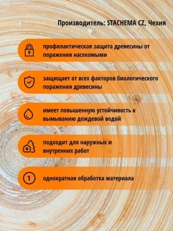 Lignofix Stabil Extra, антисептик для древесины, бесцветный, концентрат, 1 кг