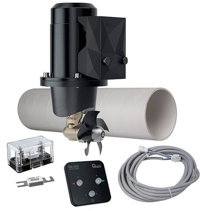 Подруливающее устройство в комплекте со стеклопластиковым тоннелем диаметром 110 мм, кабелем и пультом управления, мощность 1,3 кВт, упор 25 кгс (10260461)