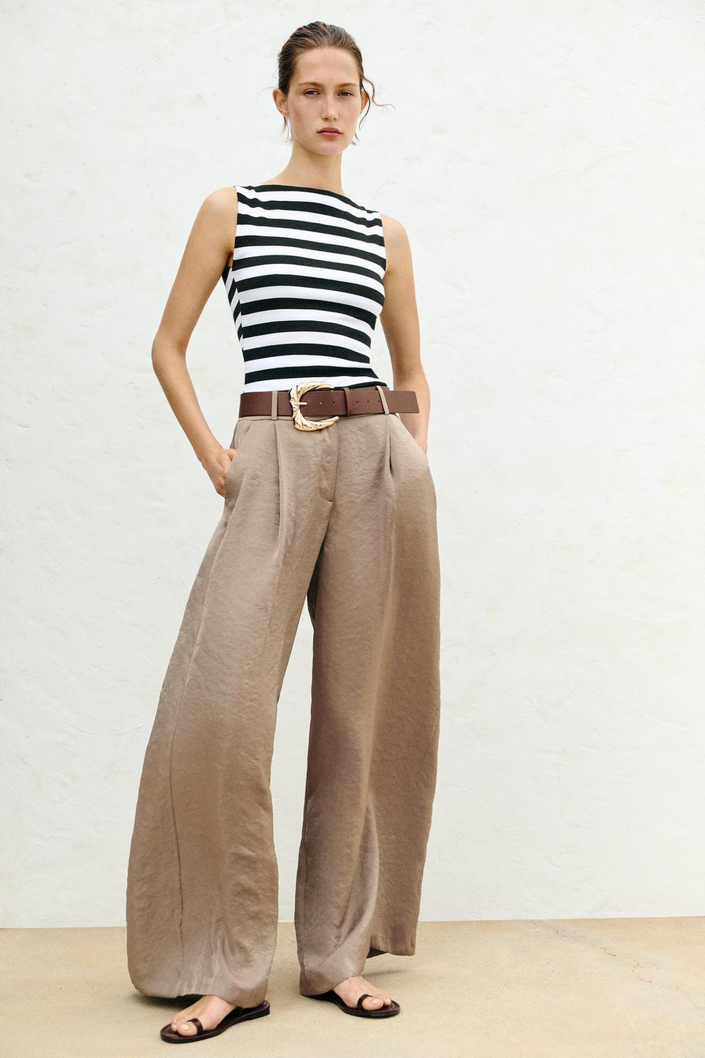 ZARA ТОП В РУБЧИК, ПОЛОСКИ