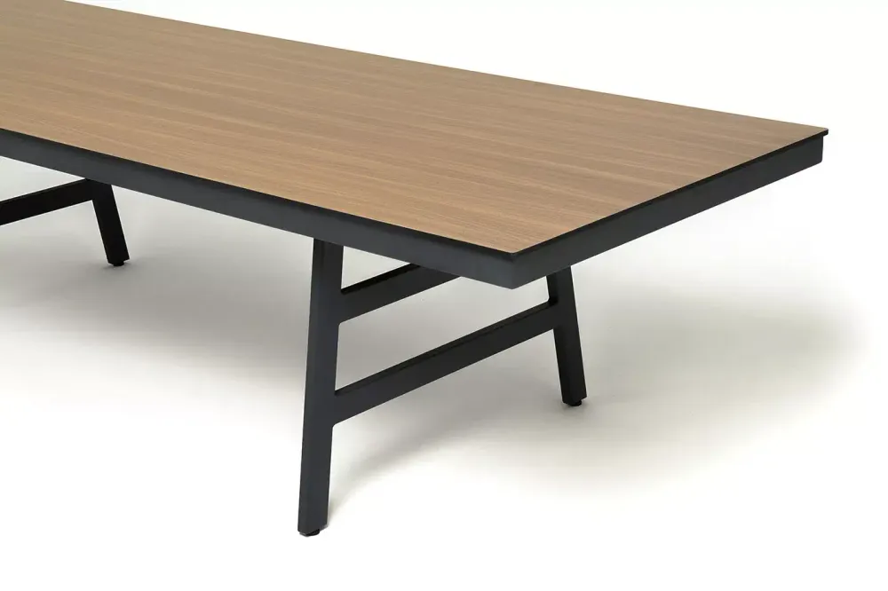 "Рио" стол из HPL 300х100см, цвет столешницы "дуб"