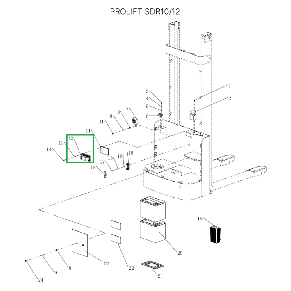Контроллер Сurtis для штабелеров SDR 1-1,2 т, для тележек SD15