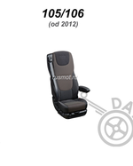 Чехлы премиум кожа + штрокс вышивка DAF 105/106 от 2012- г. D02 Польша
