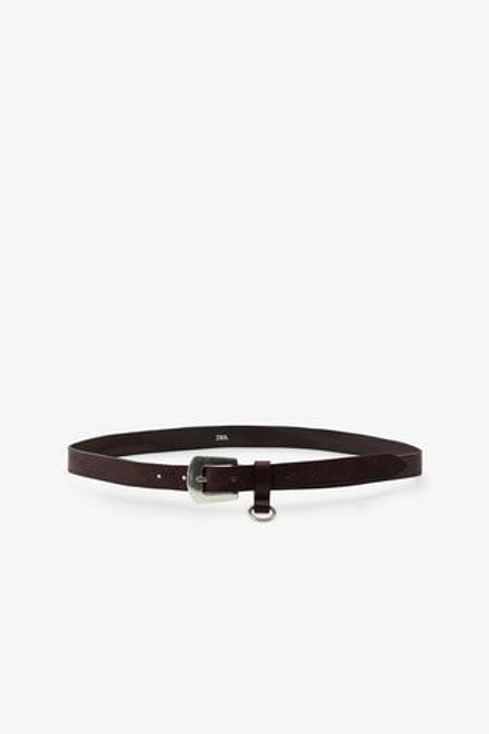 ZARA КОЖАНЫЙ РЕМЕНЬ С КОЛЬЦОМ, КОРИЧНЕВЫЙ