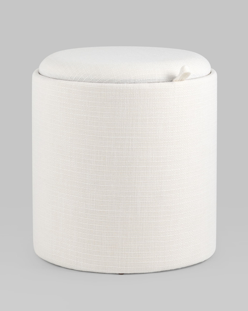 Пуф-столик с ящиком Хюгге S рогожка белый