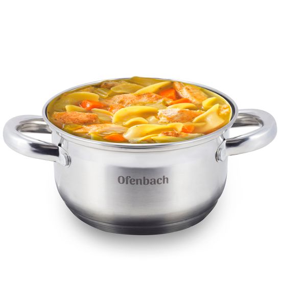 Набор кастрюль 4 предмета (1,1 л; 1,7 л) Ofenbach NB 100003 из нержавеющей стали