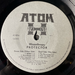 Винтажная виниловая пластинка LP Protector Misanthropy (Germany 1987) 45 RPM, Mini-Album