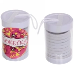 Резинки для волос детские в тубе 9шт «ЗАБАВА», цвет белый, d-4см (наклейка Кокетка)