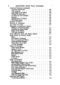 Selections from the prose and poetry of Walt Whitman | Whitman Walt