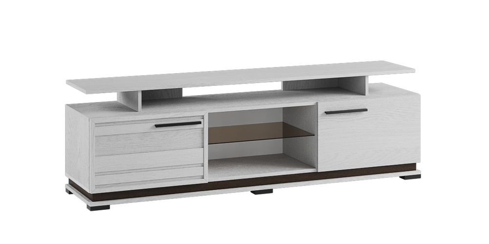 Тумба для ТВ длинная Модена МТ-2, ясень анкор светлый/венге