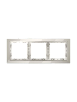 Рамка 3-м S70 стеклян. кашемир Voltum VLS110303