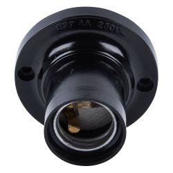 ULH-02-E27W-Bakelite Патрон настенный прямое основание. Карболитовый. Цоколь Е27. TM Uniel