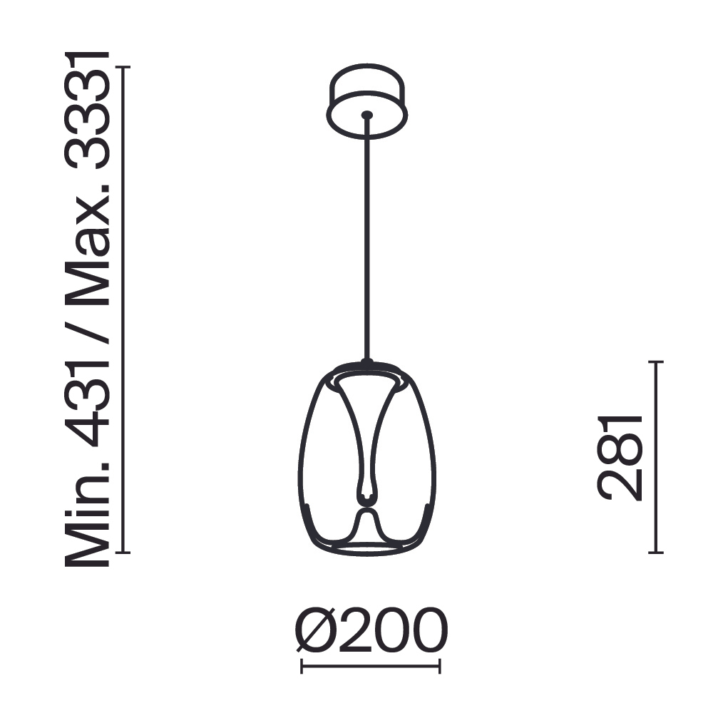 Подвесной светильник Maytoni MOD282PL-L8G3K1