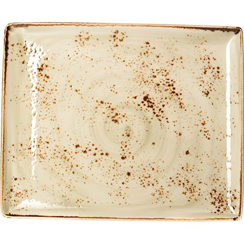 Блюдо «Краф Грин» прямоугольное;фарфор;,H=15,L=330,B=270мм;зелен. (Цвет: зеленый)