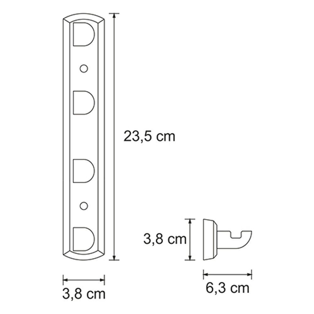 Kammel K-8374WHITE Кронштейн настенный 4 крючка