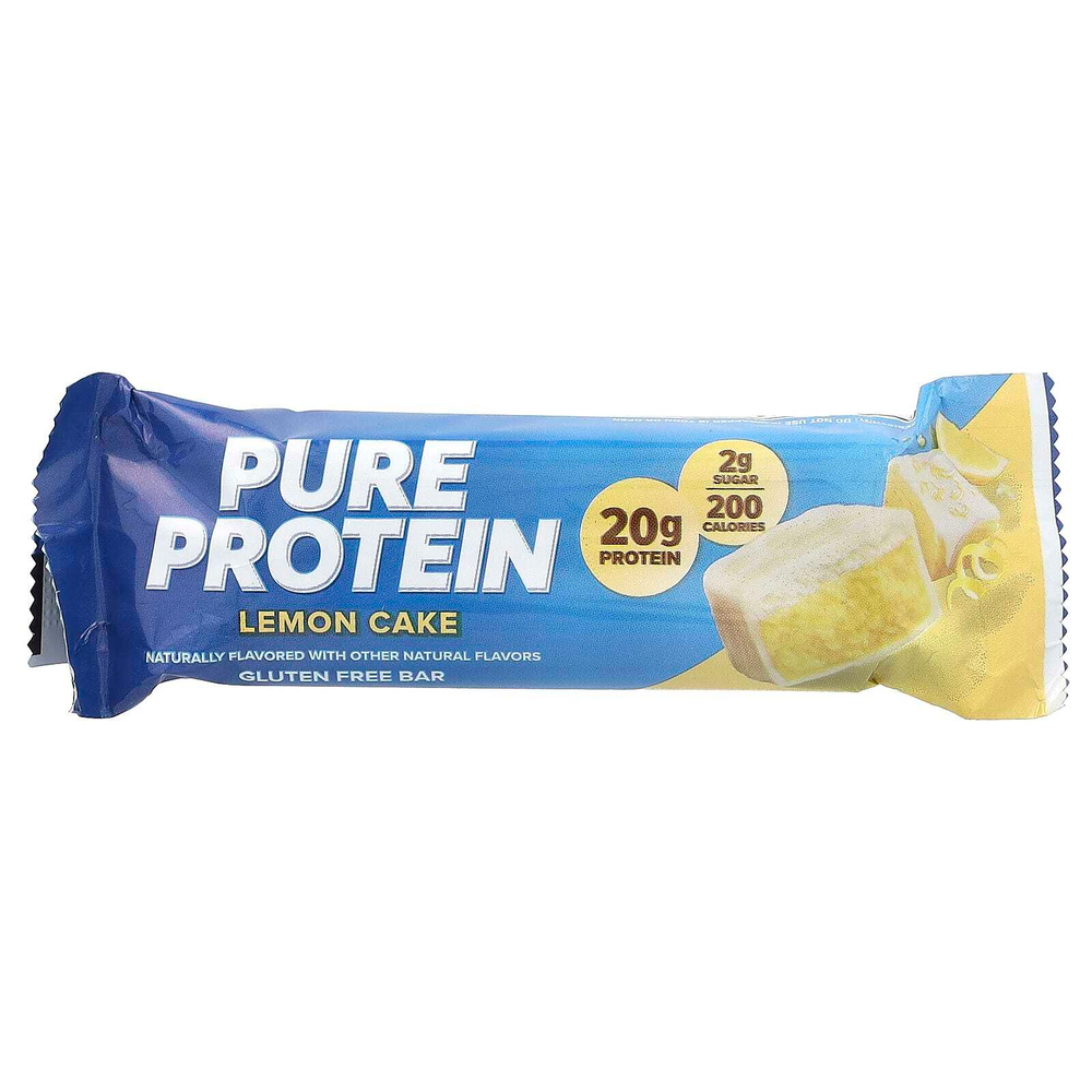 Pure Protein, батончик без глютена, со вкусом лимонного торта, 12 батончиков по 50 г (1,76 унции)