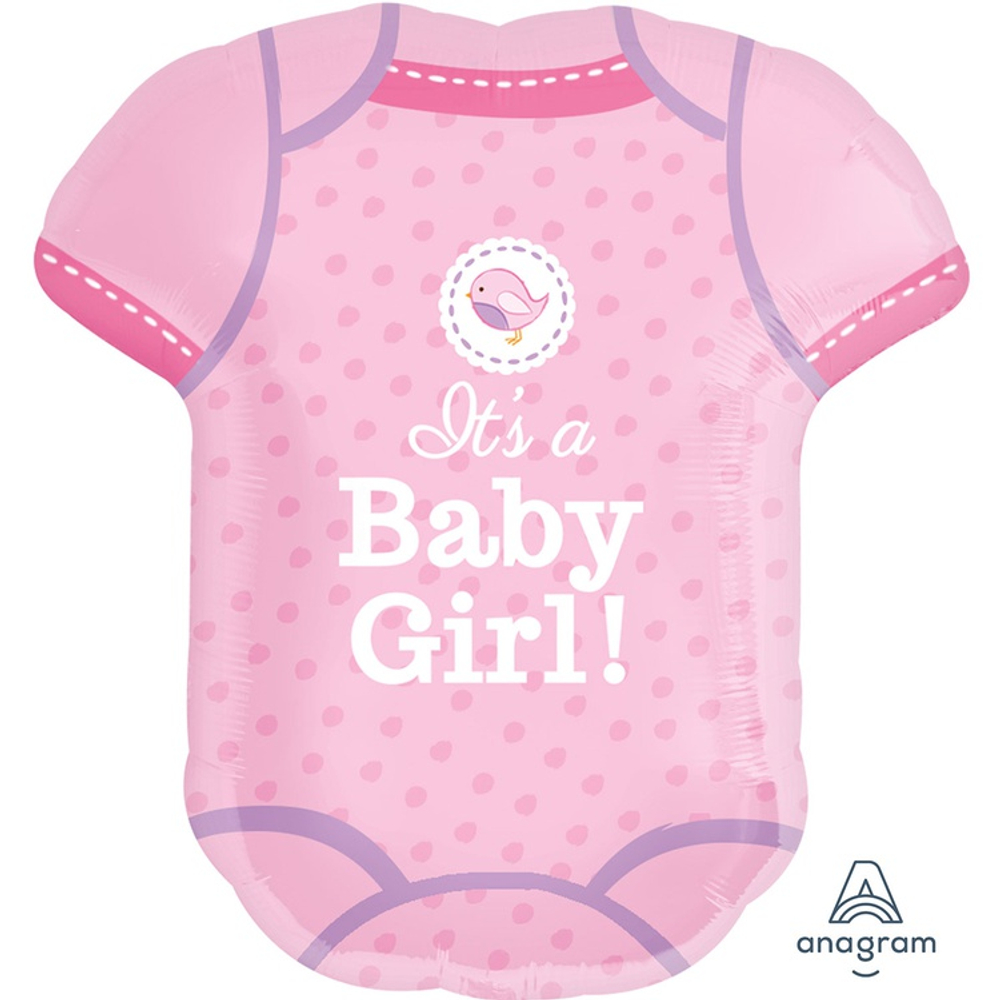 Шар Фольгированный Боди С Рождением Малышка (Розовый)