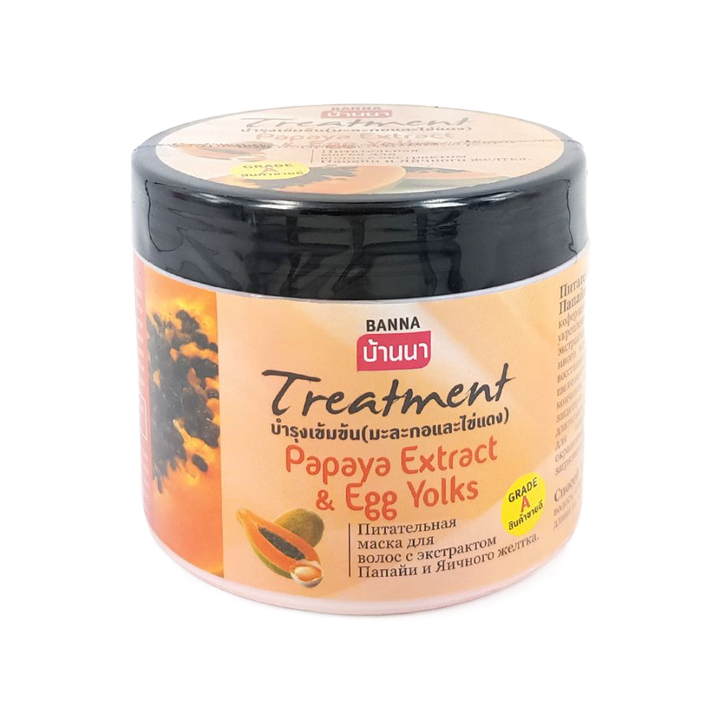 Маска для волос Banna Papaya Extract and Egg Yolks Папайя и Яичные желтки Hair Mask 300 мл