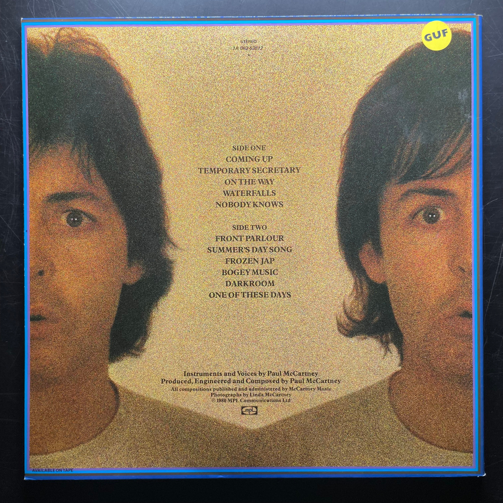 Paul McCartney ‎– McCartney II (Голландия 1980г.)