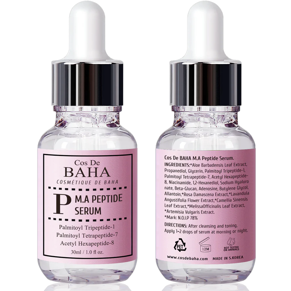 COS DE BAHA Сыворотка для лица с комплексом пептидов и матриксилом против старения кожи Peptide Serum 30 ml