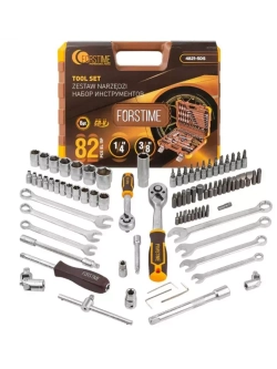 Набор инструментов 1/4'' 3/8'' 82 предмета FORSTIME