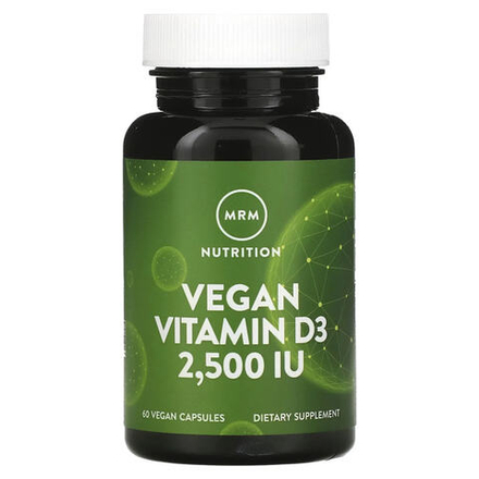 MRM Nutrition, Nutrition, витамин D3 для веганов, 2500 МЕ, 60 веганских капсул