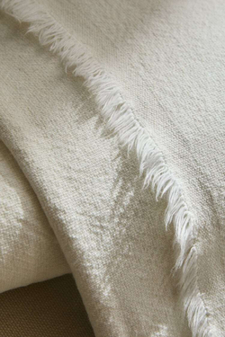 ZARA HOME ХЛОПКОВОЕ ОДЕЯЛО,  ЖЕЛТОВАТО-БЕЛЫЙ