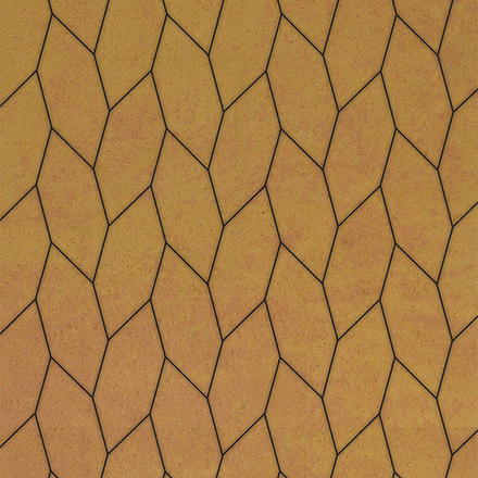 Тротуарная плитка СКОШЕННЫЙ ШЕСТИУГОЛЬНИК - Листопад гладкий Сахара