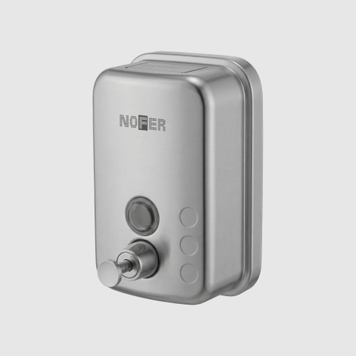 Диспенсер для мыла с кнопкой 600 мл. нерж. сталь INOX 03001.06.S матовый